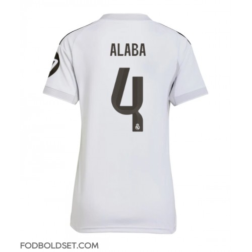 Real Madrid David Alaba #4 Hjemmebanetrøje Dame 2025-26 Kortærmet